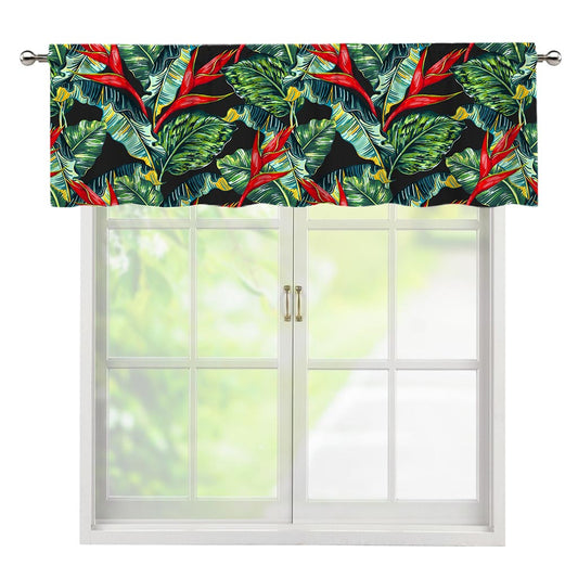 Banana Leaf Hawaiian Pattern Print Window Valance