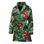 Banana Leaf Hawaiian Pattern Print Women's Bathrobe