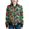 Banana Leaf Hawaiian Pattern Print Women's Bomber Jacket