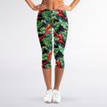 Banana Leaf Hawaiian Pattern Print Women's Capri Leggings
