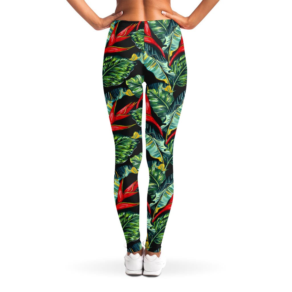 Banana Leaf Hawaiian Pattern Print Women's Leggings