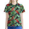 Banana Leaf Hawaiian Pattern Print Women's Polo Shirt