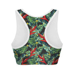 Banana Leaf Hawaiian Pattern Print Women's Sports Bra