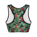 Banana Leaf Hawaiian Pattern Print Women's Sports Bra