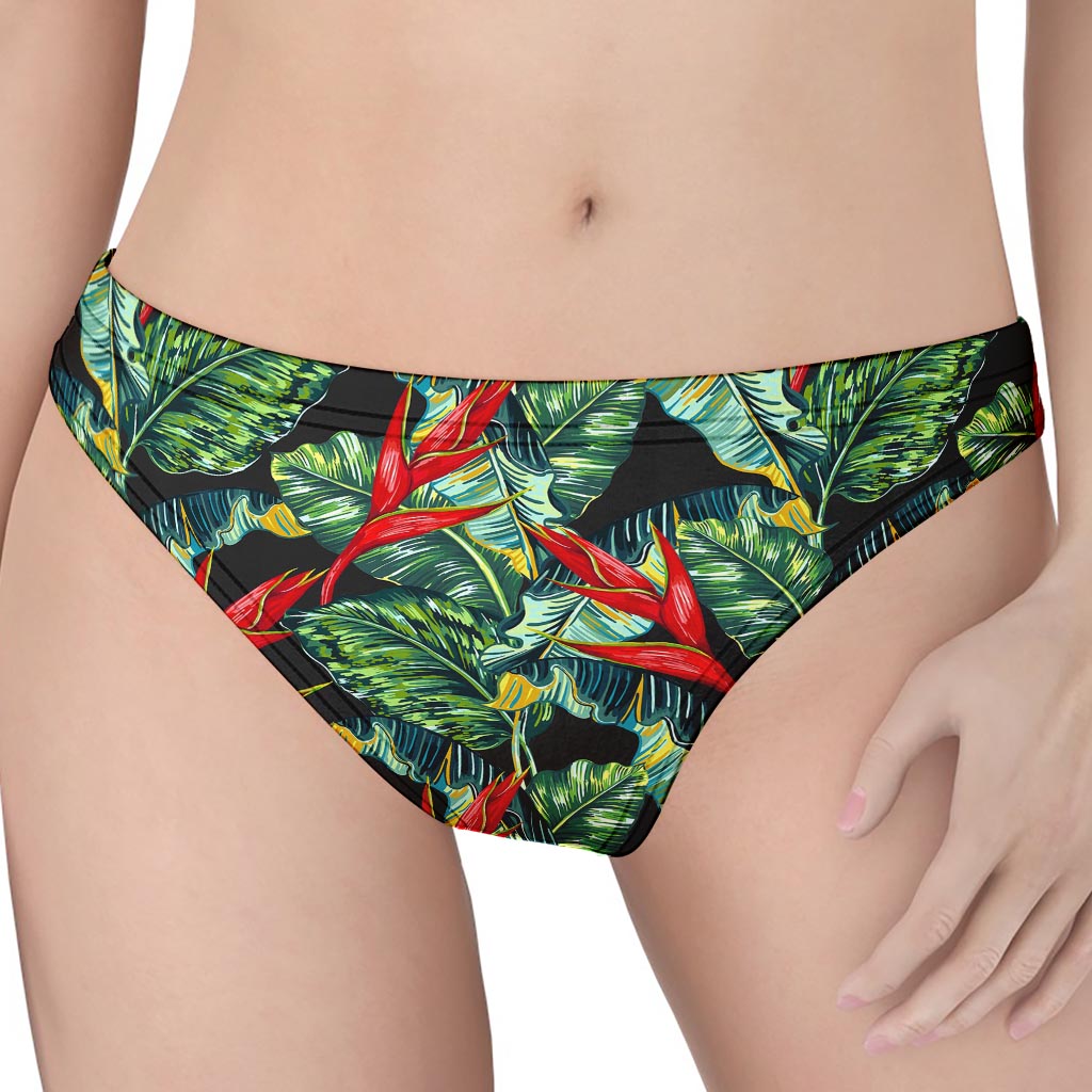 Banana Leaf Hawaiian Pattern Print Women's Thong