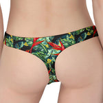 Banana Leaf Hawaiian Pattern Print Women's Thong