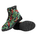 Banana Leaf Hawaiian Pattern Print Work Boots