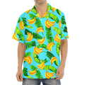 Banana Leaf Pattern Print Aloha Shirt