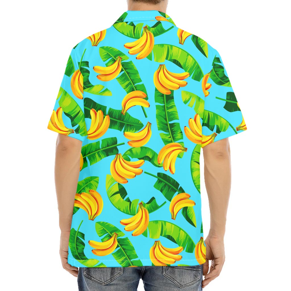 Banana Leaf Pattern Print Aloha Shirt