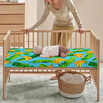 Banana Leaf Pattern Print Baby Crib Sheet