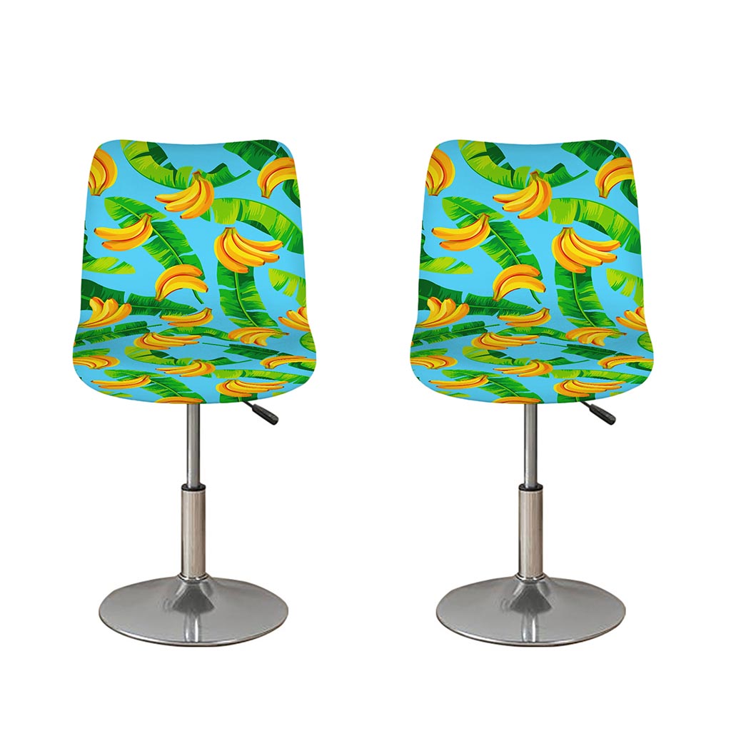 Banana Leaf Pattern Print Bar Stool Covers