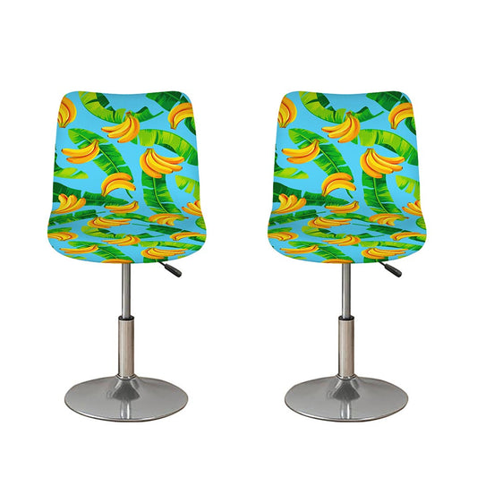 Banana Leaf Pattern Print Bar Stool Covers