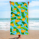 Banana Leaf Pattern Print Beach Towel