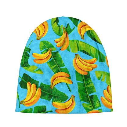 Banana Leaf Pattern Print Beanie