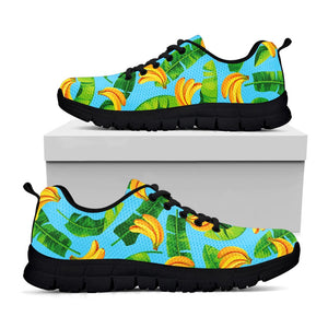 Banana Leaf Pattern Print Black Running Shoes