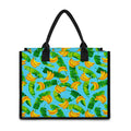 Banana Leaf Pattern Print Canvas Tote Bag