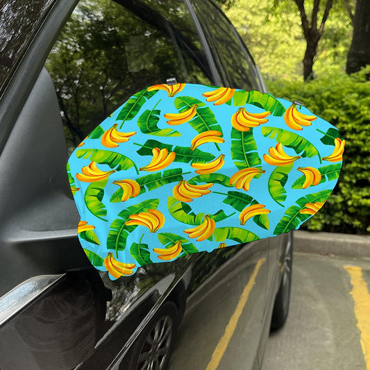 Banana Leaf Pattern Print Car Side Mirror Covers