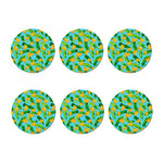 Banana Leaf Pattern Print Coaster Set