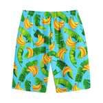 Banana Leaf Pattern Print Cotton Shorts