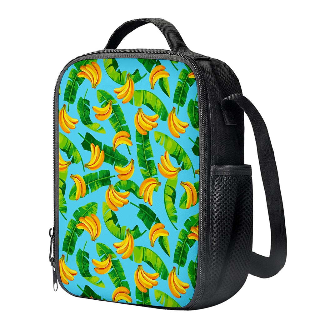 Banana Leaf Pattern Print Crossbody Lunch Bag