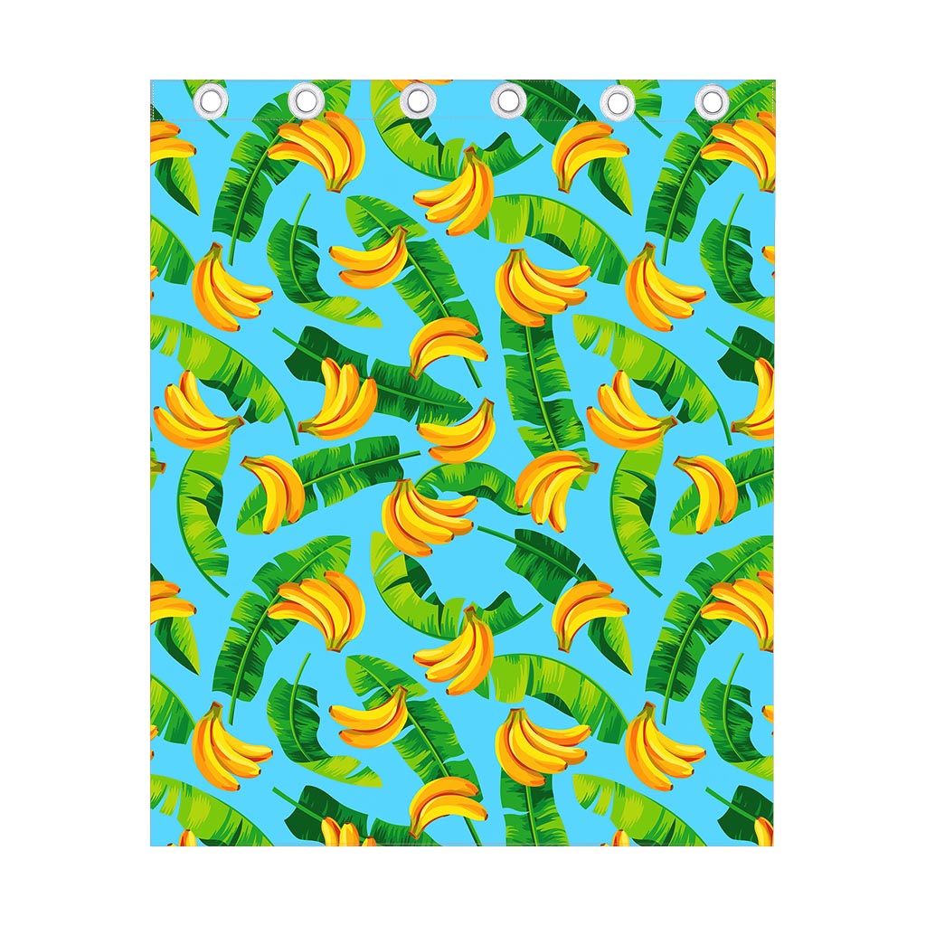 Banana Leaf Pattern Print Curtain