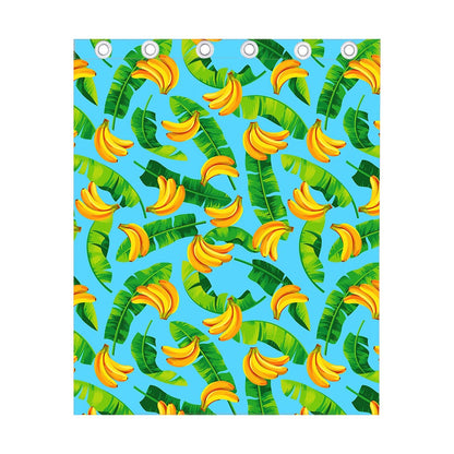 Banana Leaf Pattern Print Curtain