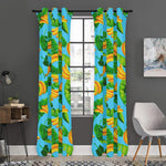 Banana Leaf Pattern Print Curtain