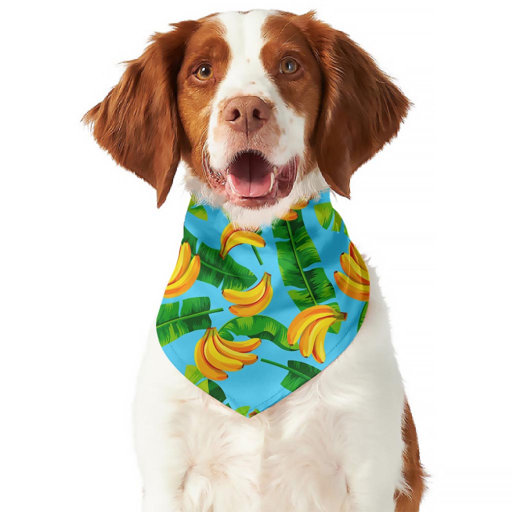 Banana Leaf Pattern Print Dog Bandana