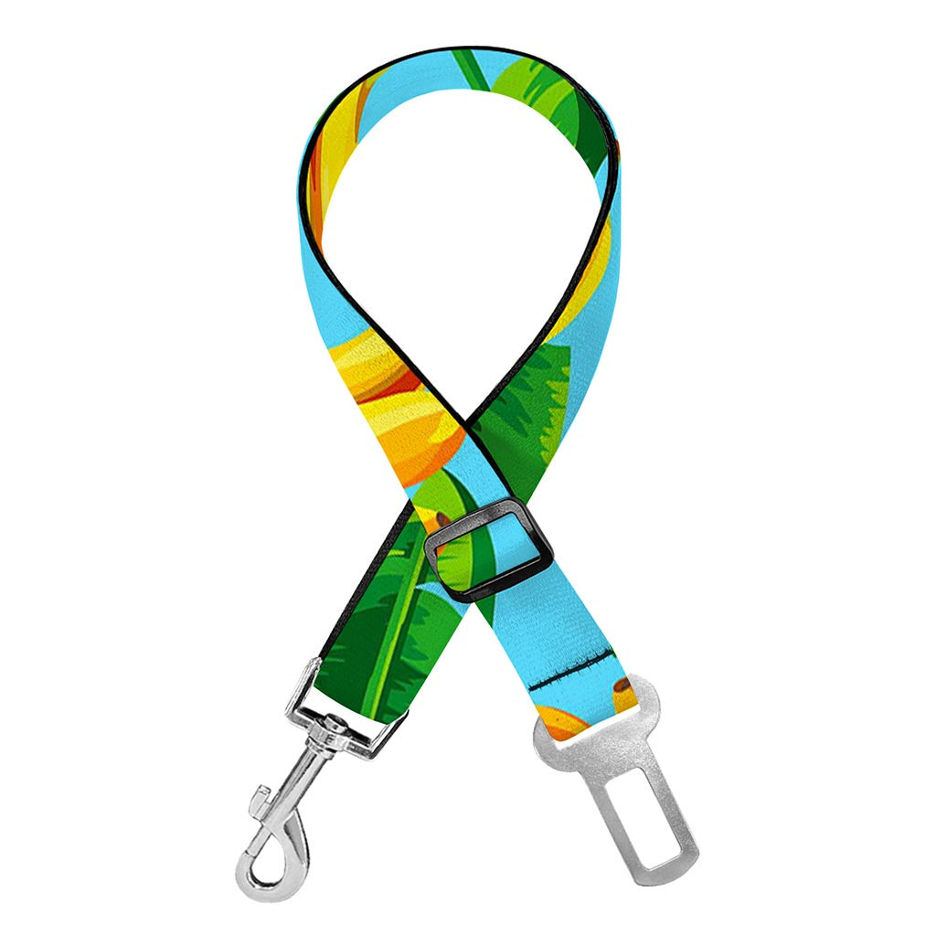Banana Leaf Pattern Print Dog Seat Belt
