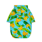 Banana Leaf Pattern Print Dog Zip Up Hoodie