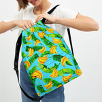 Banana Leaf Pattern Print Drawstring Backpack