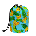 Banana Leaf Pattern Print Drawstring Makeup Bag
