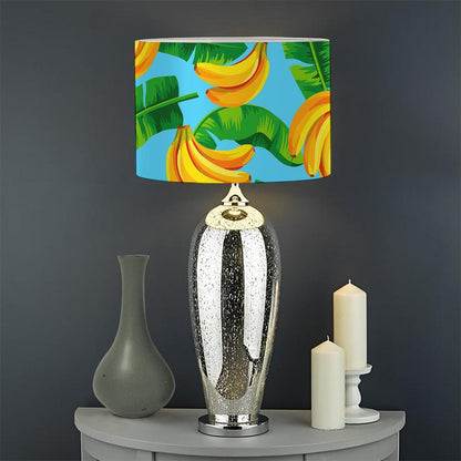 Banana Leaf Pattern Print Drum Lamp Shade