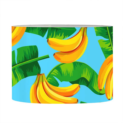 Banana Leaf Pattern Print Drum Lamp Shade