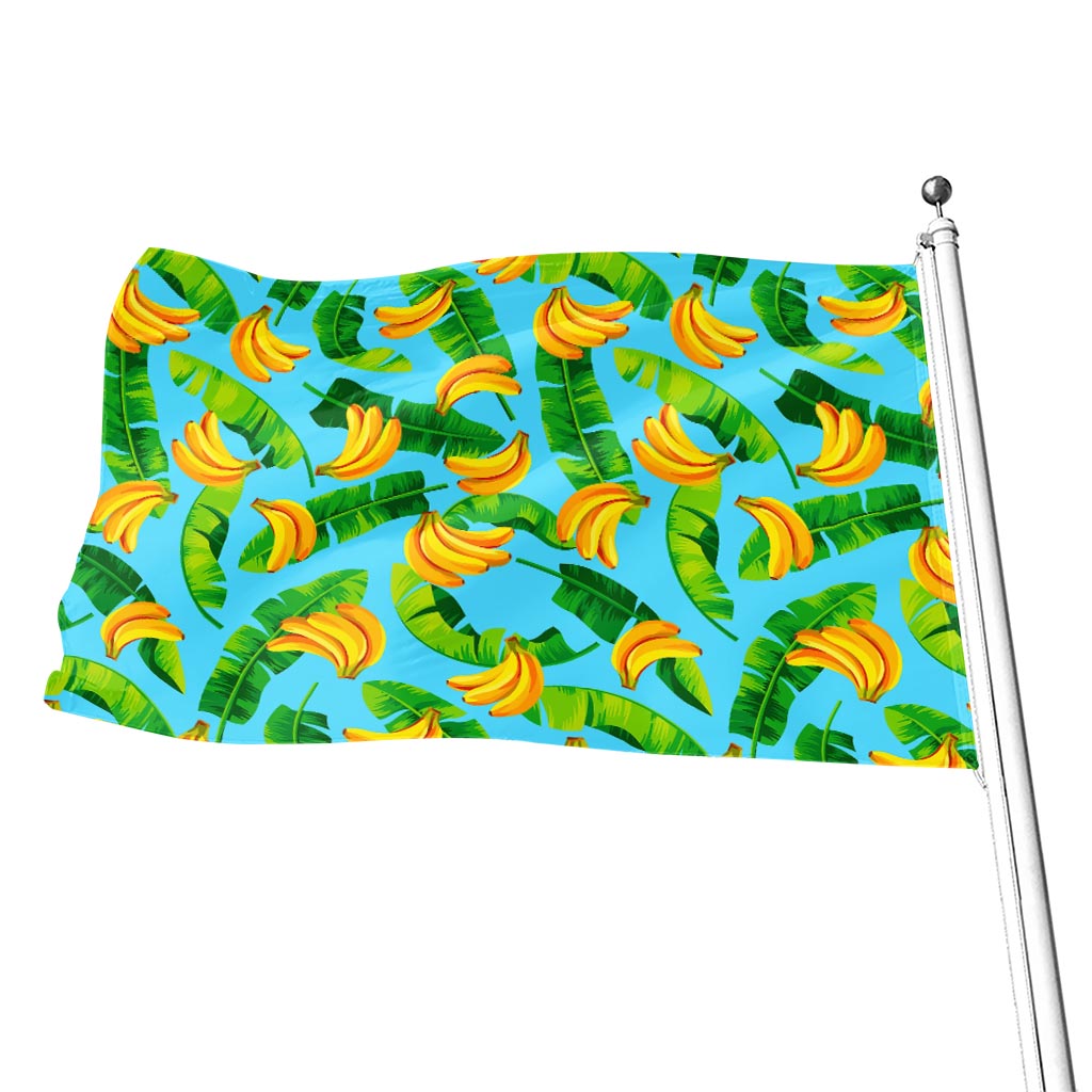 Banana Leaf Pattern Print Flag
