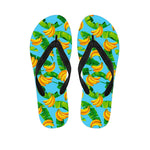 Banana Leaf Pattern Print Flip Flops