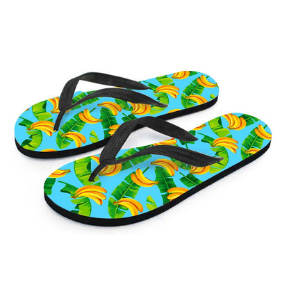 Banana Leaf Pattern Print Flip Flops