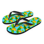 Banana Leaf Pattern Print Flip Flops