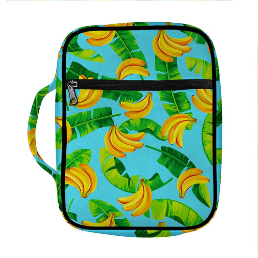 Banana Leaf Pattern Print Front Pocket Bible Bag