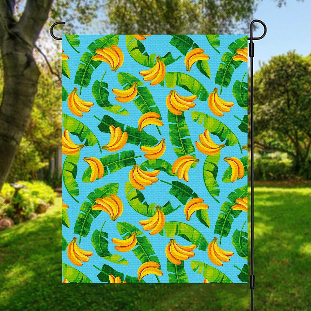 Banana Leaf Pattern Print Garden Flag