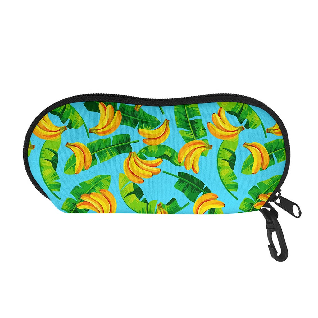 Banana Leaf Pattern Print Glasses Case