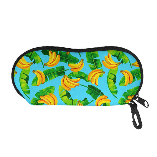 Banana Leaf Pattern Print Glasses Case