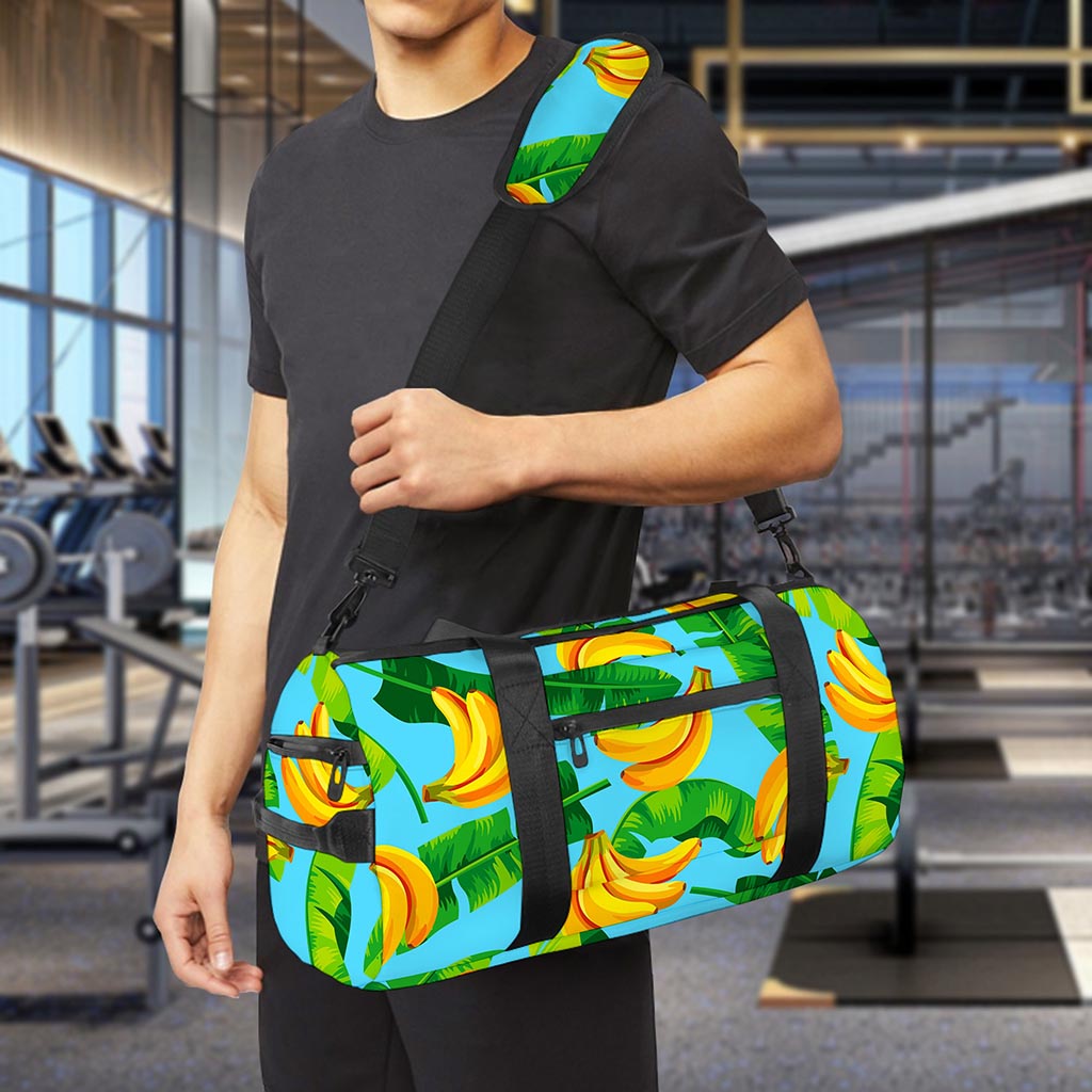 Banana Leaf Pattern Print Gym Bag