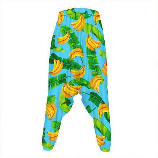Banana Leaf Pattern Print Hammer Pants