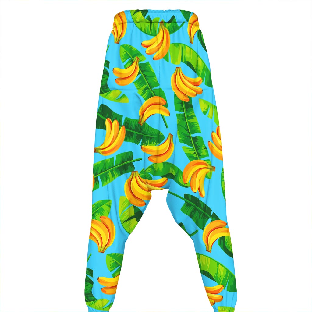 Banana Leaf Pattern Print Hammer Pants