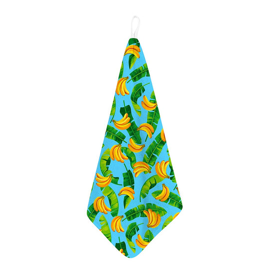 Banana Leaf Pattern Print Hand Towel