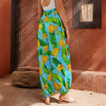 Banana Leaf Pattern Print Harem Pants
