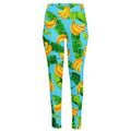 Banana Leaf Pattern Print High-Waisted Pocket Leggings