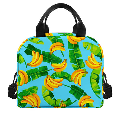 Banana Leaf Pattern Print Insulated Lunch Bag