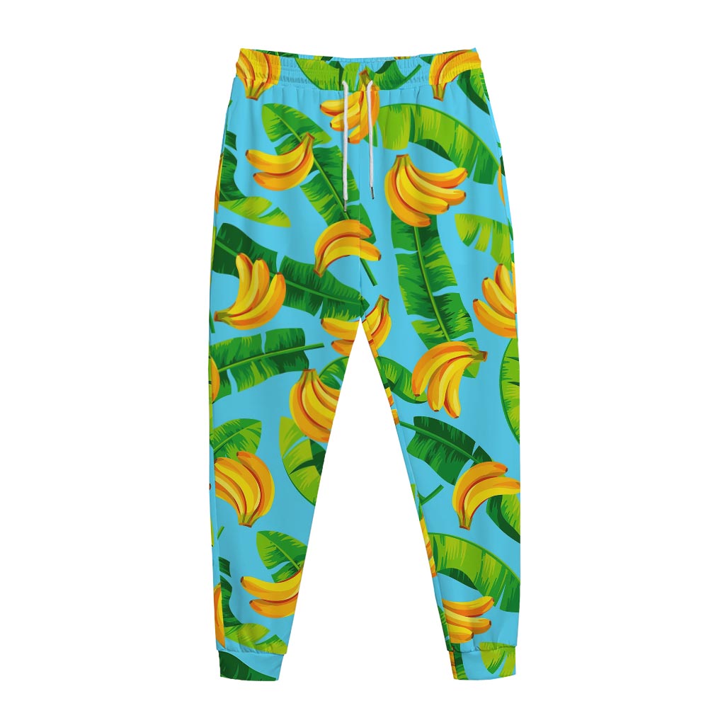 Banana Leaf Pattern Print Jogger Pants